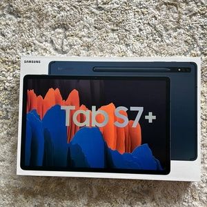 Samsung S7+ Navy 256 GB. Samsung Book Cover+Keyboard. Sparin Screen Protecter.